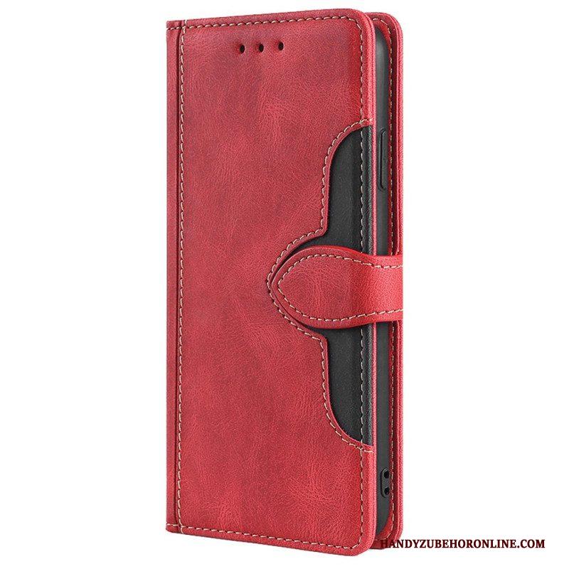 Folio-hoesje voor Xiaomi Redmi Note 11 / 11S Imitatieleer Bicolor Stijlvol