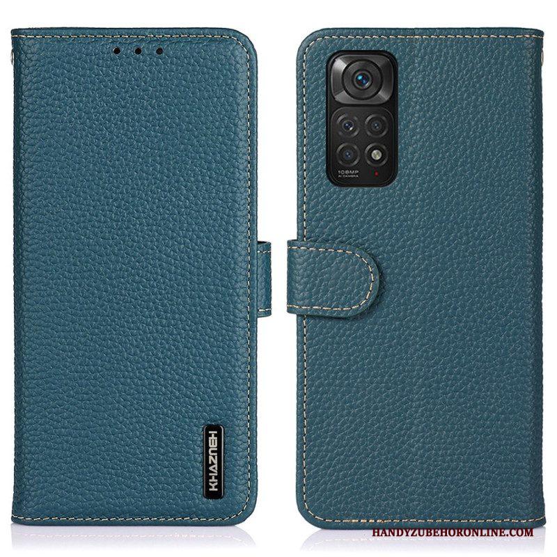 Folio-hoesje voor Xiaomi Redmi Note 11 / 11S Khazneh Lychee Leer