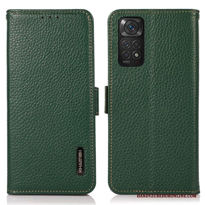 Folio-hoesje voor Xiaomi Redmi Note 11 / 11S Lychee Leer Khazneh Rfid