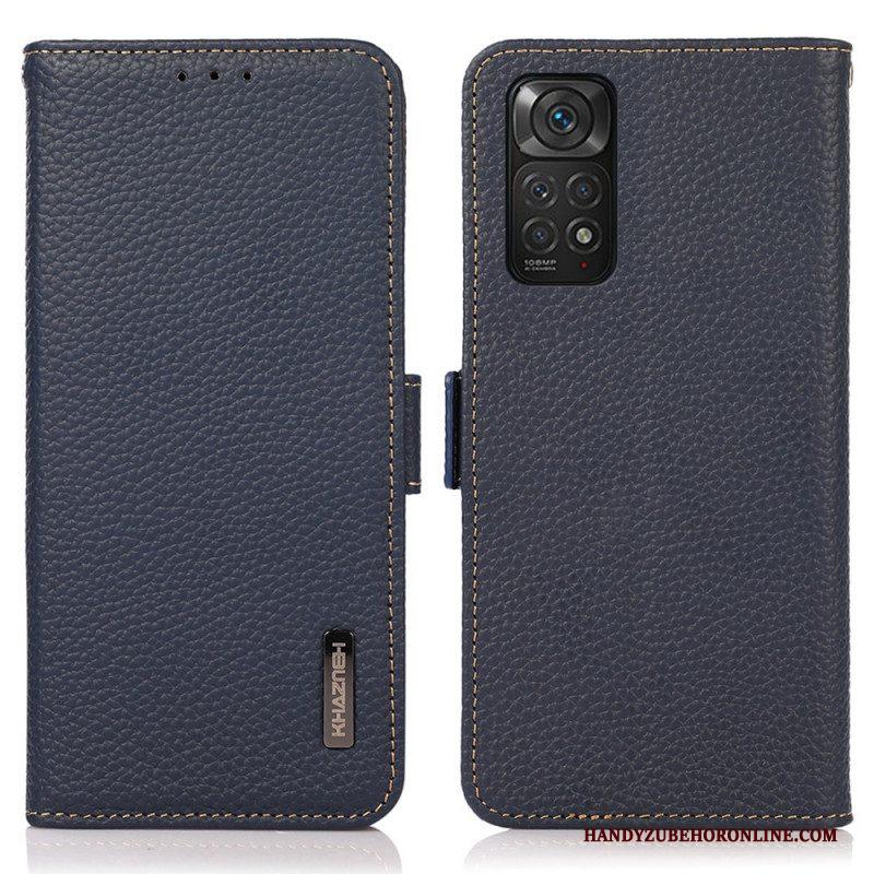 Folio-hoesje voor Xiaomi Redmi Note 11 / 11S Lychee Leer Khazneh Rfid