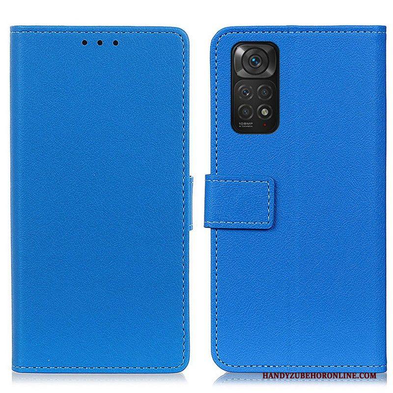 Folio-hoesje voor Xiaomi Redmi Note 11 / 11S Premium Lychee Kunstleer