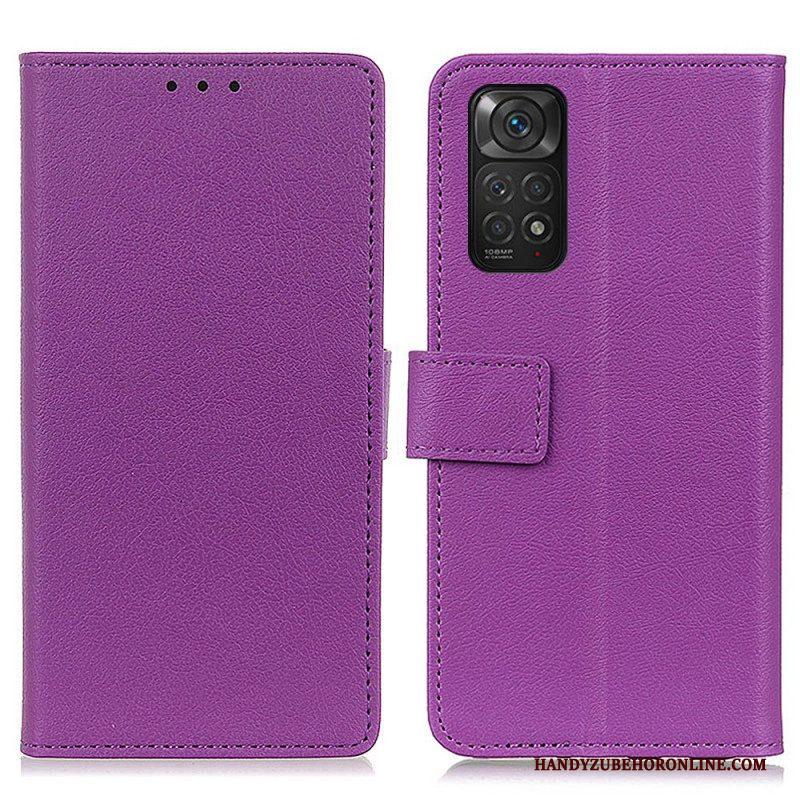 Folio-hoesje voor Xiaomi Redmi Note 11 / 11S Premium Lychee Kunstleer