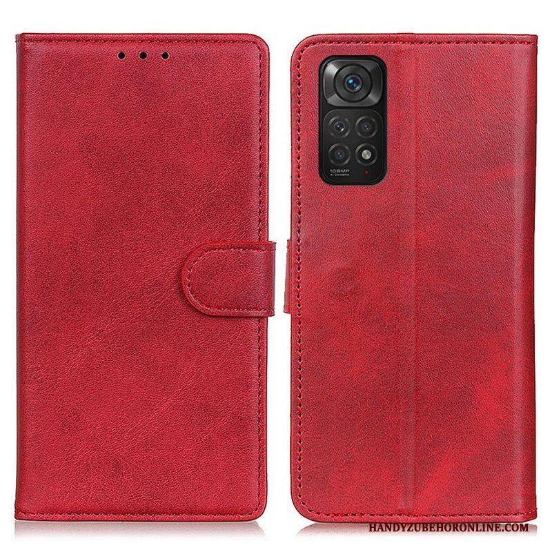 Folio-hoesje voor Xiaomi Redmi Note 11 / 11S Retro Mat Leereffect