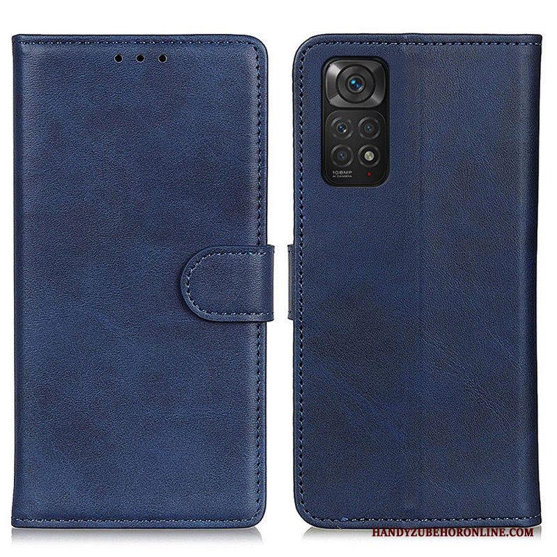 Folio-hoesje voor Xiaomi Redmi Note 11 / 11S Retro Mat Leereffect