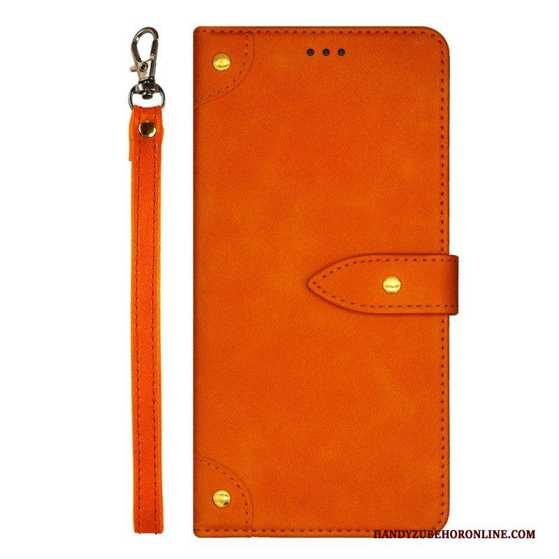 Folio-hoesje voor Xiaomi Redmi Note 12 Pro Plus Klinknagels En Riem Idewei