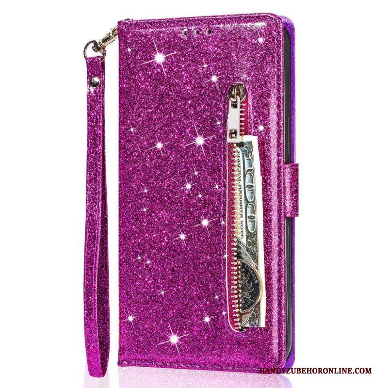 Folio-hoesje voor iPhone 14 Pro Pailletten Glitter Stijl