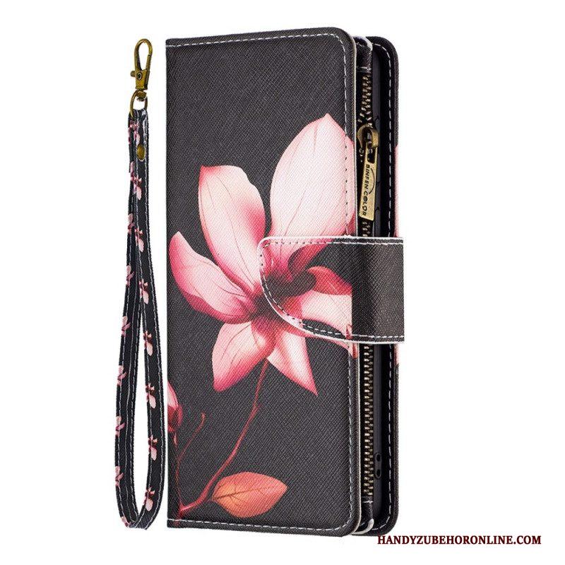 Folio-hoesje voor iPhone 14 Pro Portemonnee Leren Bloemen Portemonnee