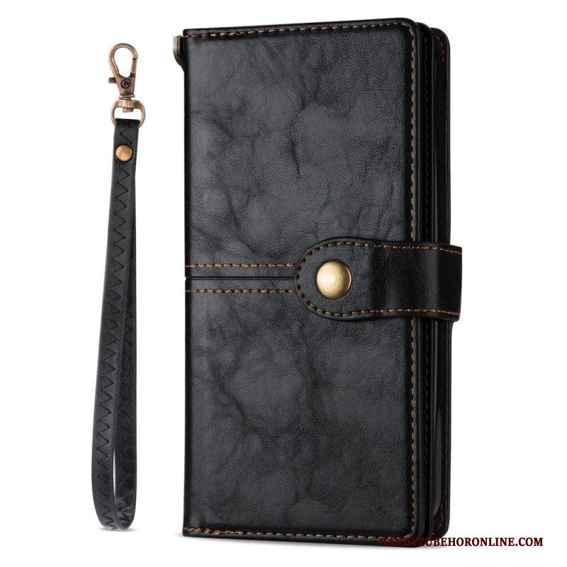 Folio-hoesje voor iPhone 14 Pro Vintage Multifunctioneel