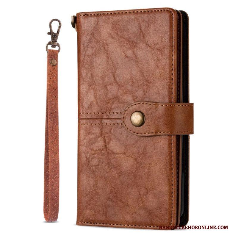 Folio-hoesje voor iPhone 14 Pro Vintage Multifunctioneel