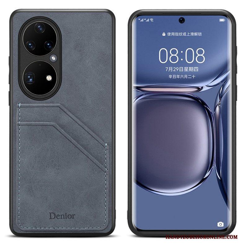 Hoesje voor Huawei P50 Pro Denior Kaarthouder Met Dubbel Slot