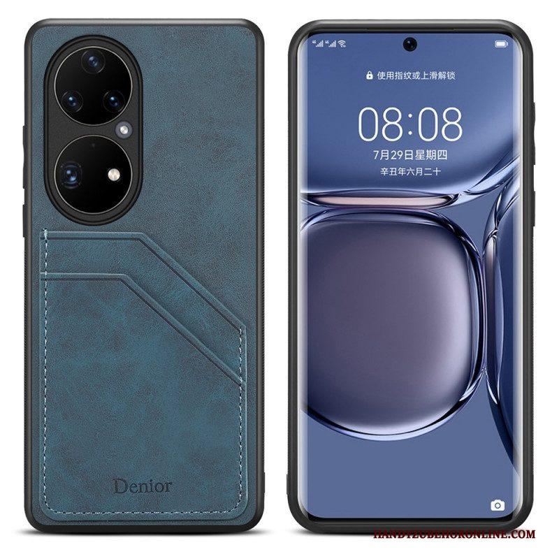 Hoesje voor Huawei P50 Pro Denior Kaarthouder Met Dubbel Slot