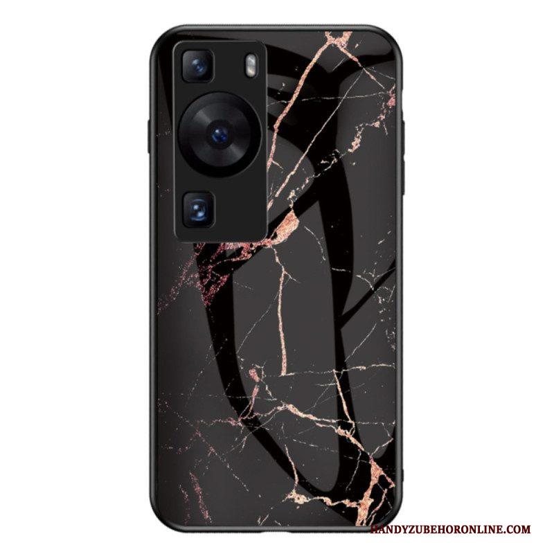 Hoesje voor Huawei P60 Pro Marmer Gehard Glas