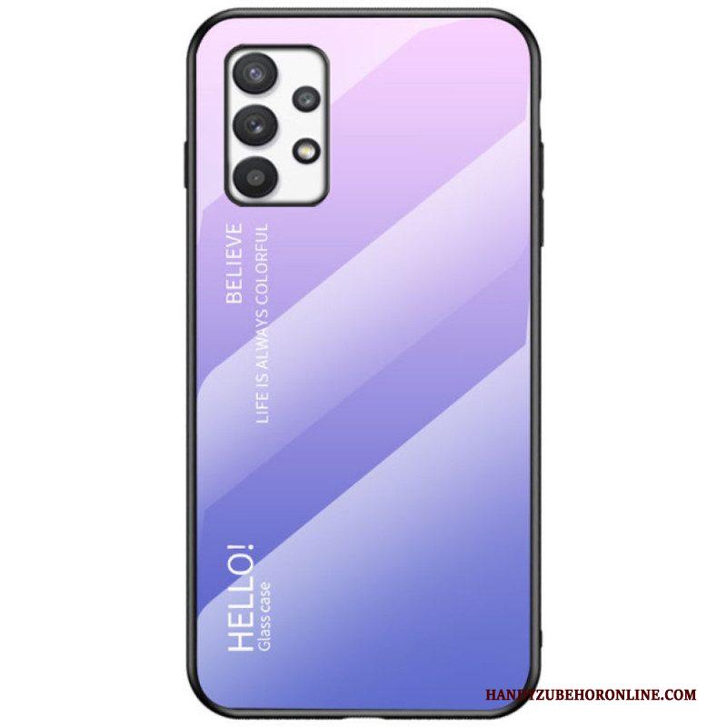 Hoesje voor Samsung Galaxy A53 5G Gehard Glas Hallo