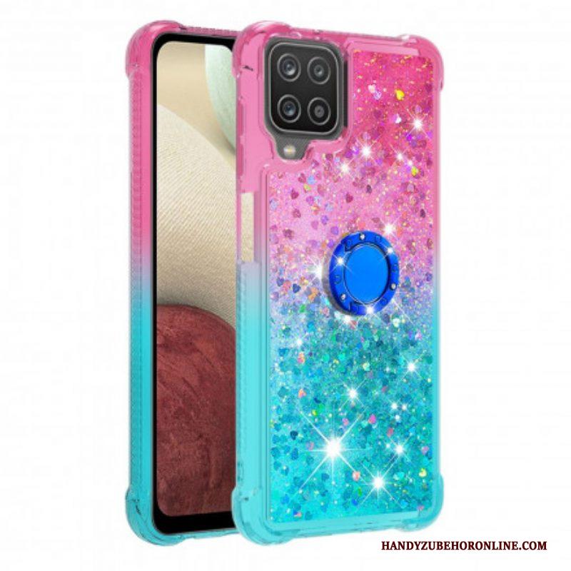 Hoesje voor Samsung Galaxy M12 / A12 Glitter Ringbeugel