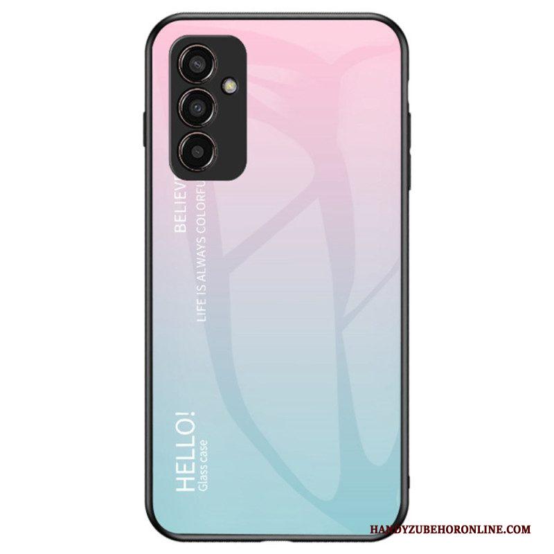 Hoesje voor Samsung Galaxy M13 Gehard Glas Hallo