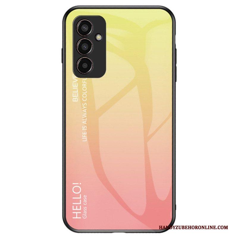 Hoesje voor Samsung Galaxy M13 Gehard Glas Hallo