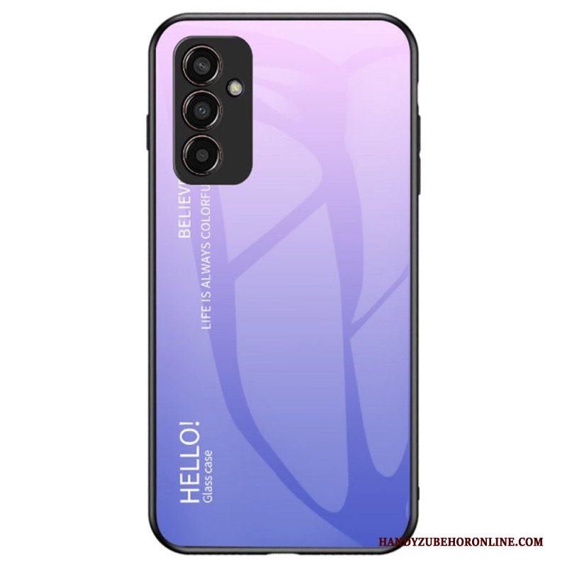 Hoesje voor Samsung Galaxy M13 Gehard Glas Hallo