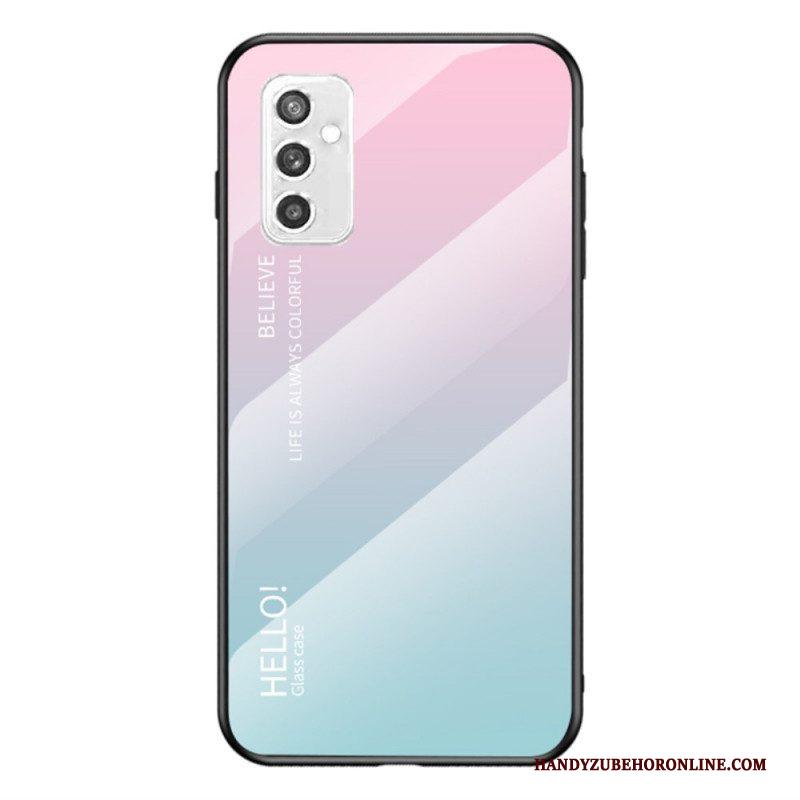 Hoesje voor Samsung Galaxy M52 5G Gehard Glas Hallo