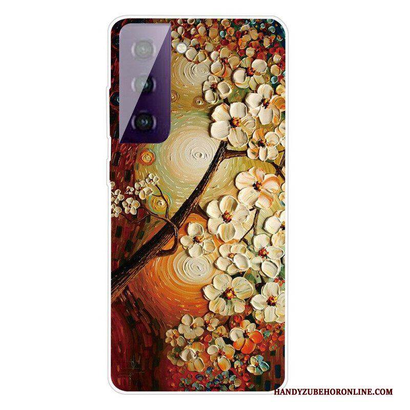 Hoesje voor Samsung Galaxy S21 FE Flexibele Bloemen