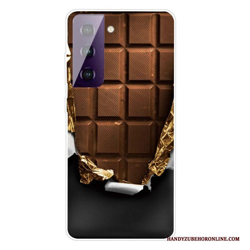 Hoesje voor Samsung Galaxy S21 FE Flexibele Chocolade