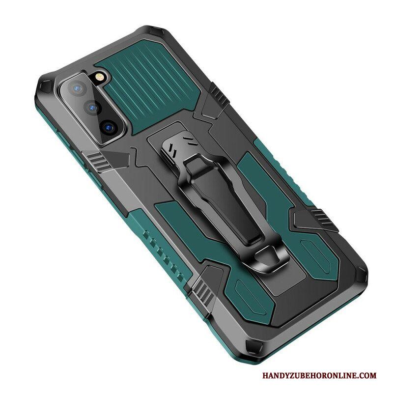 Hoesje voor Samsung Galaxy S21 FE Robot Met Riemclip