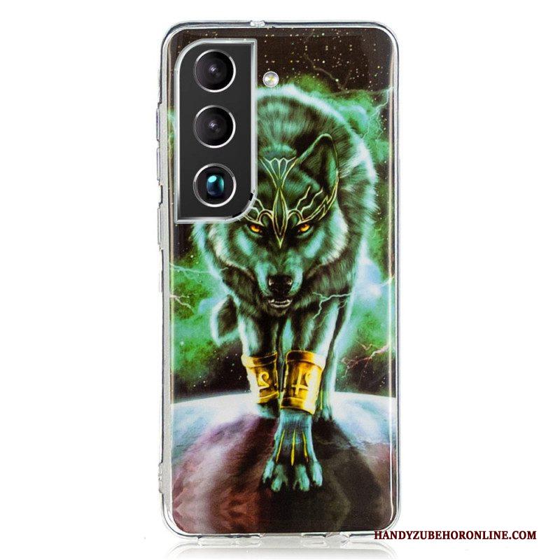 Hoesje voor Samsung Galaxy S22 5G Fluorescerende Wolf