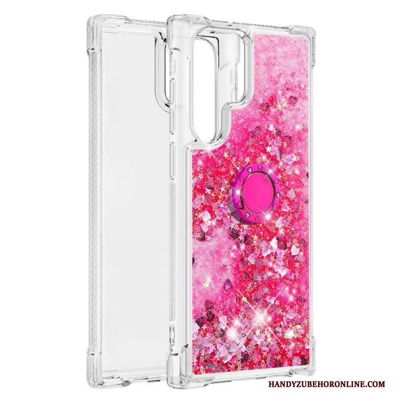 Hoesje voor Samsung Galaxy S22 Ultra 5G Glitter Ringbeugel