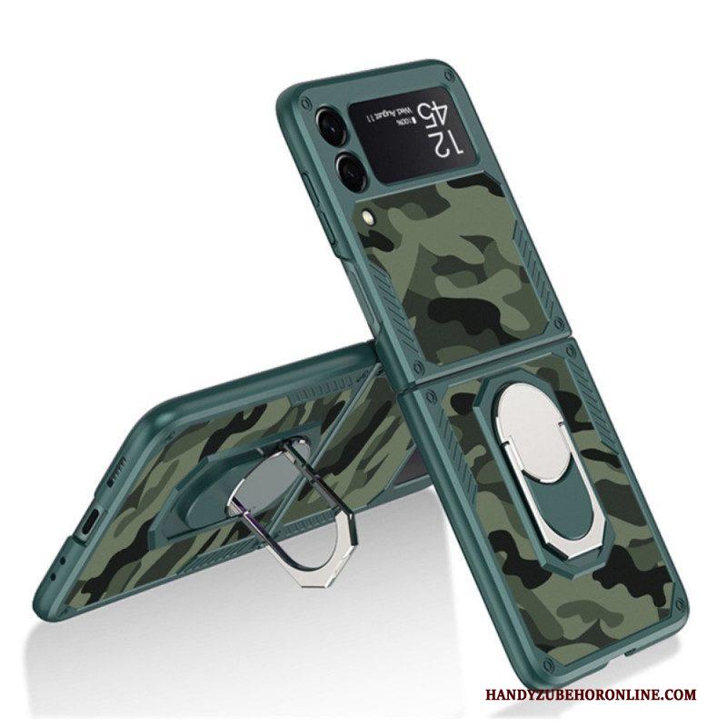 Hoesje voor Samsung Galaxy Z Flip 3 5G Folio-hoesje Gkk Camo-steunring