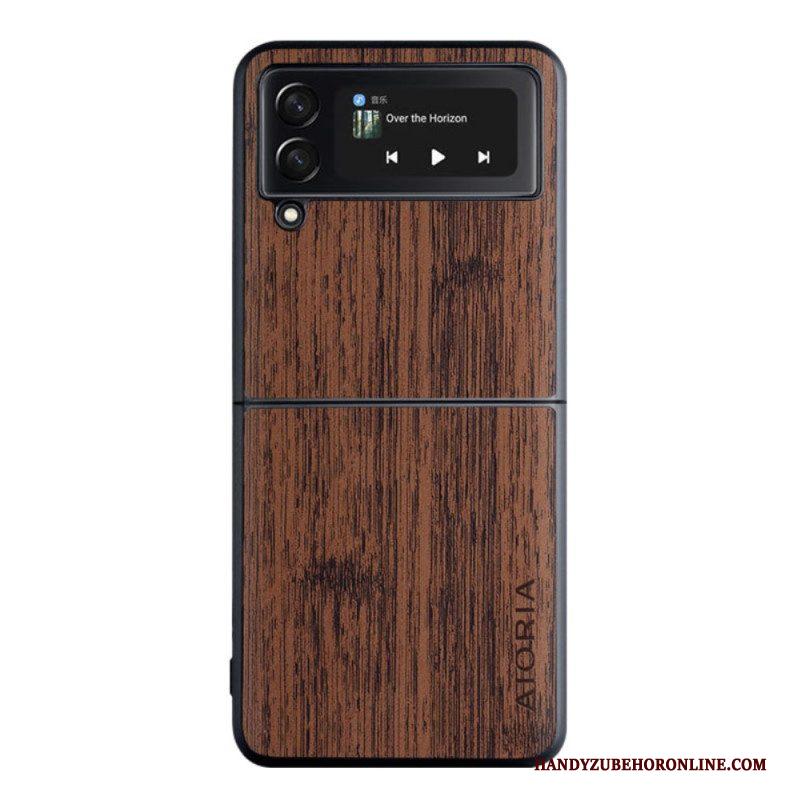 Hoesje voor Samsung Galaxy Z Flip 4 Folio-hoesje Aioria-hout