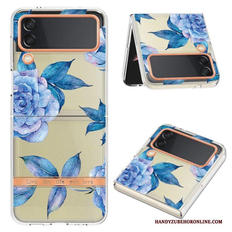 Hoesje voor Samsung Galaxy Z Flip 4 Folio-hoesje Bloemen