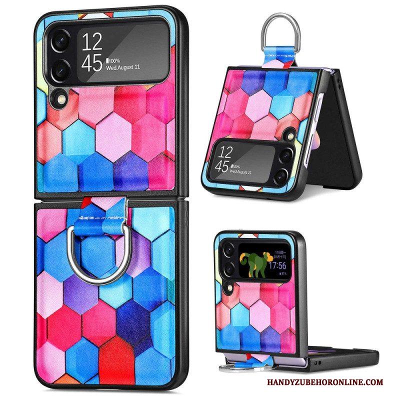 Hoesje voor Samsung Galaxy Z Flip 4 Folio-hoesje Fantasie Met Ring Caseneo