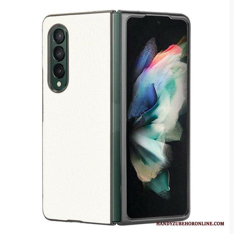 Hoesje voor Samsung Galaxy Z Fold 3 5G Imitatie Krokodillenleer