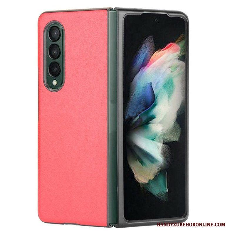 Hoesje voor Samsung Galaxy Z Fold 3 5G Litchi-leereffect