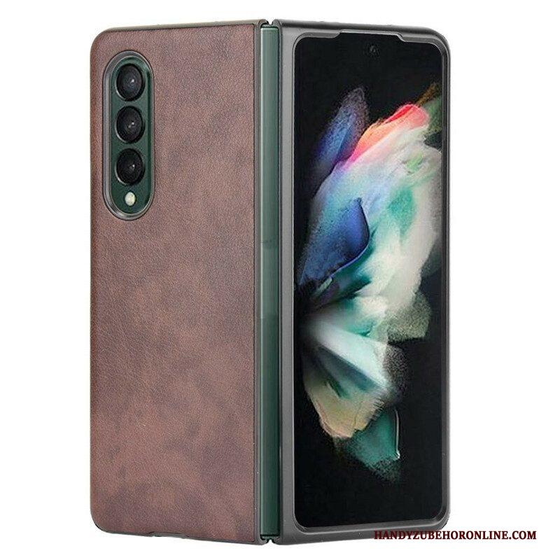 Hoesje voor Samsung Galaxy Z Fold 3 5G Litchi-leereffect