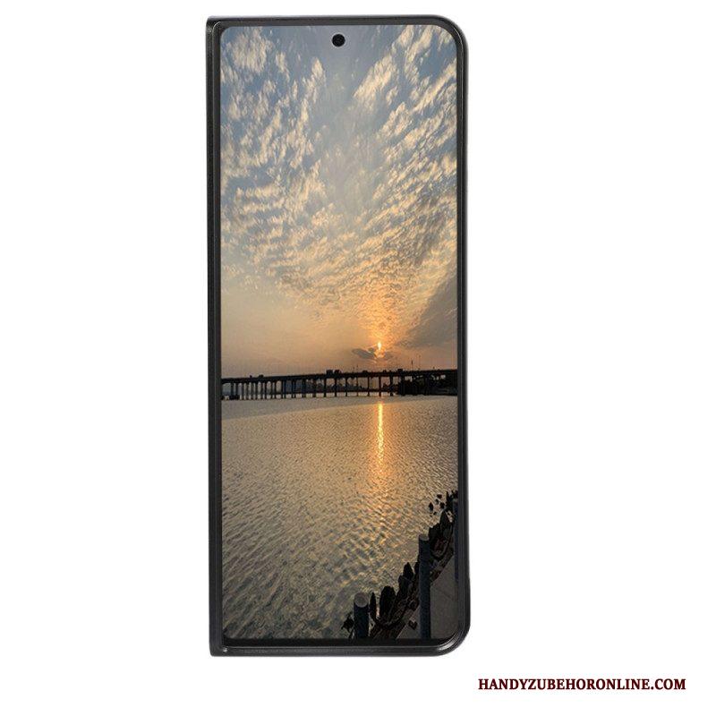 Hoesje voor Samsung Galaxy Z Fold 4 Imitatie Krokodillenleer