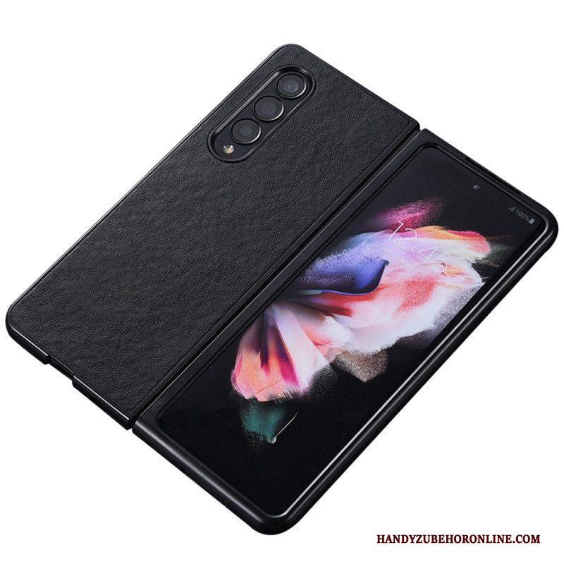 Hoesje voor Samsung Galaxy Z Fold 4 Kunstleer Nylon Textuur