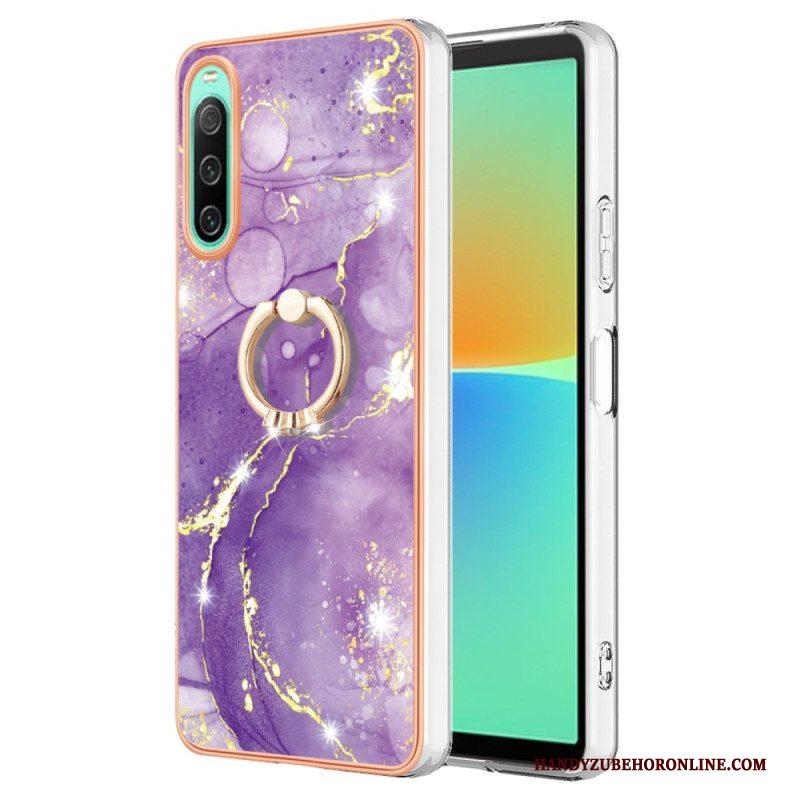 Hoesje voor Sony Xperia 10 IV Marmer Met Ringsteun