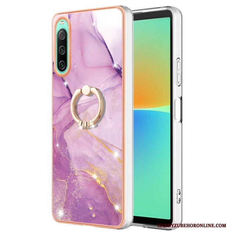 Hoesje voor Sony Xperia 10 IV Marmer Met Ringsteun