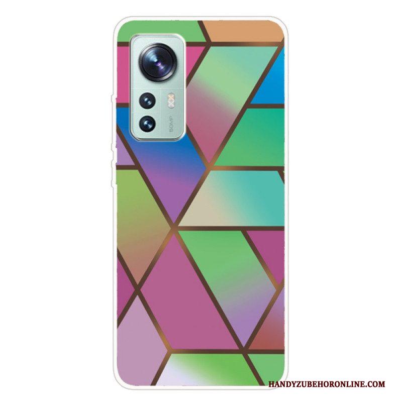 Hoesje voor Xiaomi 12 / 12X Siliconen Marmeren Geometrie