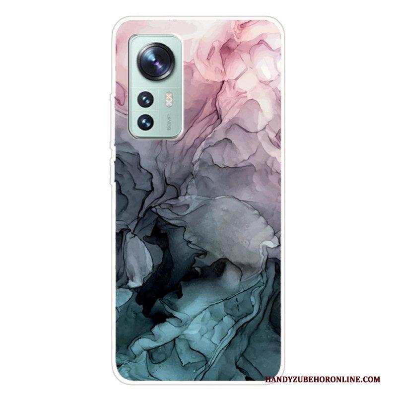 Hoesje voor Xiaomi 12 Pro Siliconen Marmer Aquarel