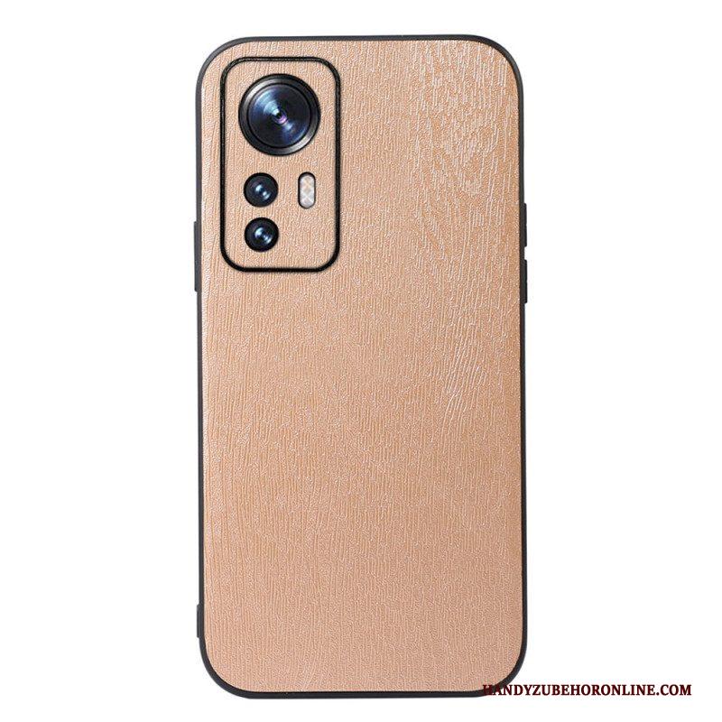 Hoesje voor Xiaomi 12 Pro Stijl Leer Houteffect