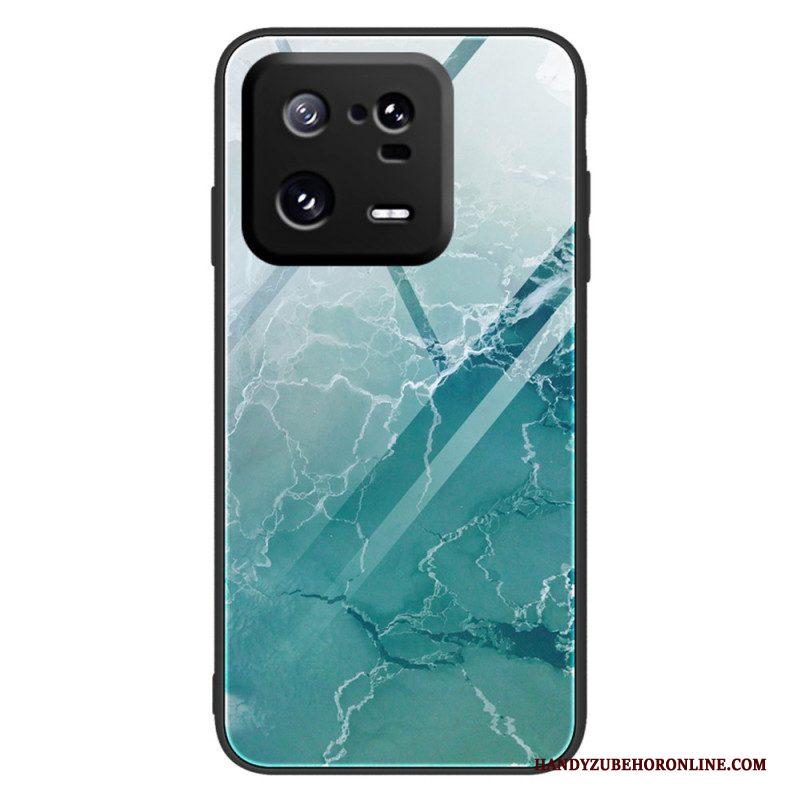 Hoesje voor Xiaomi 13 Pro Marmeren Kleuren Gehard Glas