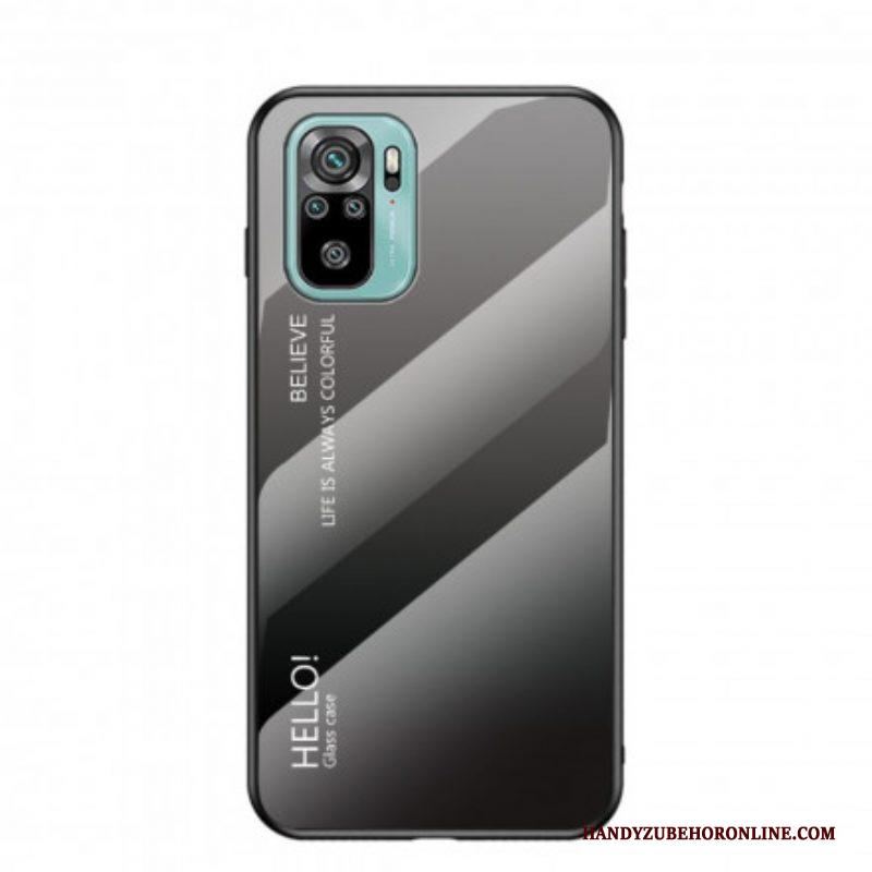 Hoesje voor Xiaomi Redmi Note 10 / 10S Gehard Glas Hallo