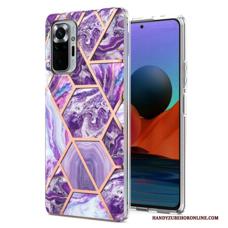 Hoesje voor Xiaomi Redmi Note 10 Pro Marmer Met Intense Geometrie