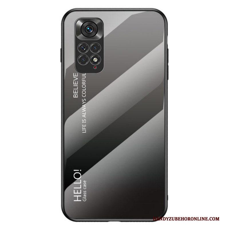 Hoesje voor Xiaomi Redmi Note 11 / 11S Gehard Glas Hallo