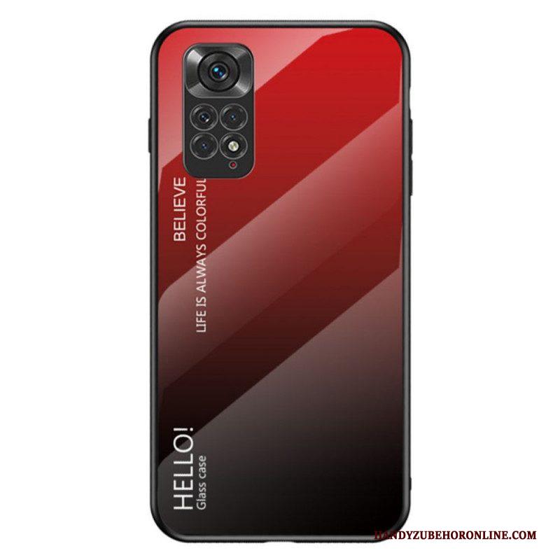 Hoesje voor Xiaomi Redmi Note 11 / 11S Gehard Glas Hallo