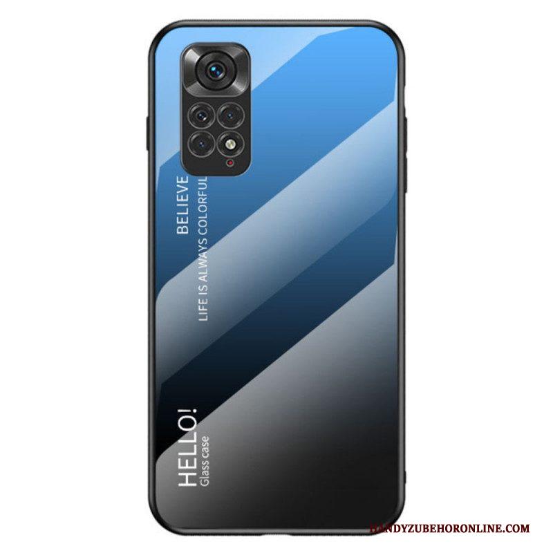 Hoesje voor Xiaomi Redmi Note 11 / 11S Gehard Glas Hallo