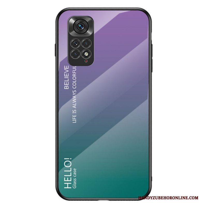 Hoesje voor Xiaomi Redmi Note 11 / 11S Gehard Glas Hallo