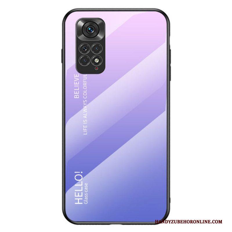 Hoesje voor Xiaomi Redmi Note 11 / 11S Gehard Glas Hallo