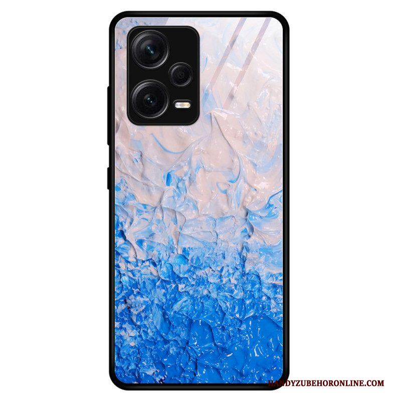 Hoesje voor Xiaomi Redmi Note 12 Pro Plus Marmeren Kleuren Gehard Glas